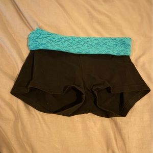 American Eagle size small yoga shorts with lace detail